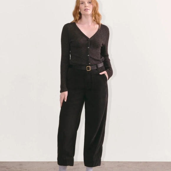 Everlane Utility Barrel Pants In Buttersoft Black - Picture 2 of 7